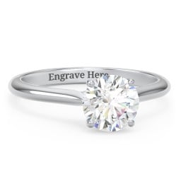 1.5 ct. (7.5mm) Moissanite Engagement Ring with Hidden Halo and Accents