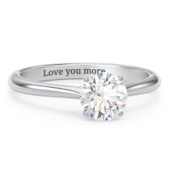 1 ct. (6.5mm) Moissanite Classic Two Tone Engagement Ring