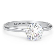 1.5 ct. (7.5mm) Moissanite Classic Two Tone Engagement Ring