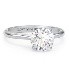 2 ct. (8mm) Moissanite Classic Two Tone Engagement Ring