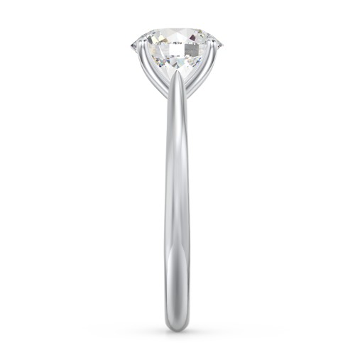 2 ct. (8mm) Moissanite Classic Two Tone Engagement Ring – 9kt White Gold with Moissanite