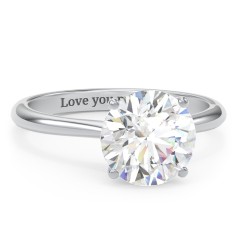 3 ct. (9mm) Moissanite Classic Two Tone Engagement Ring – 9kt White Gold with Moissanite