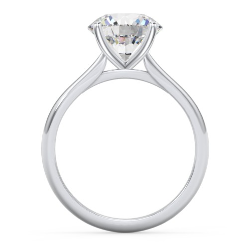 3 ct. (9mm) Moissanite Classic Two Tone Engagement Ring – 9kt White Gold with Moissanite