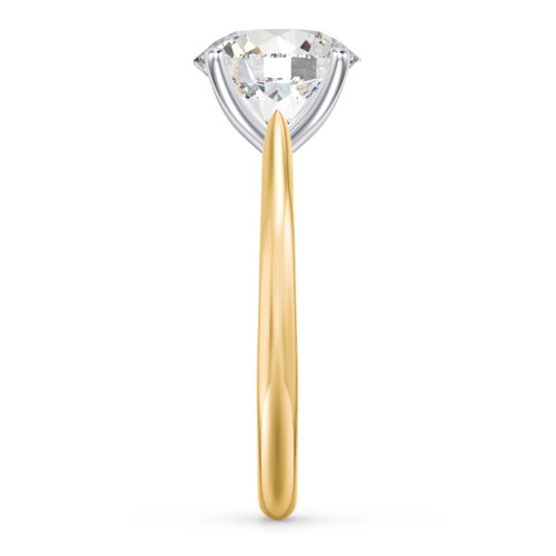 3 ct. (9mm) Moissanite Classic Two Tone Engagement Ring – 9kt Yellow Gold with Moissanite