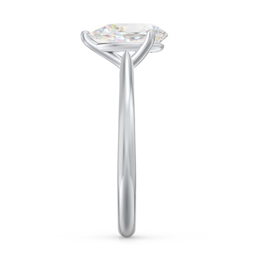 2 ct. (10x7mm) Pear Moissanite Classic Two Tone Engagement Ring