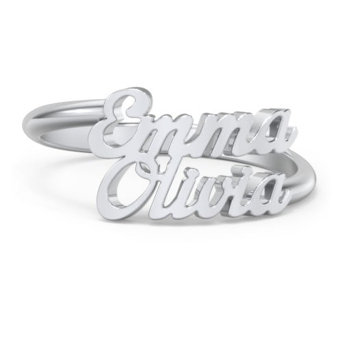 Personalised Two Name Ring