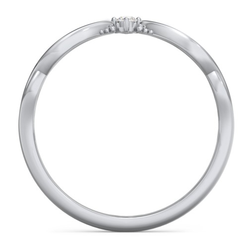 Celtic Gemstone Contour Wedding Band