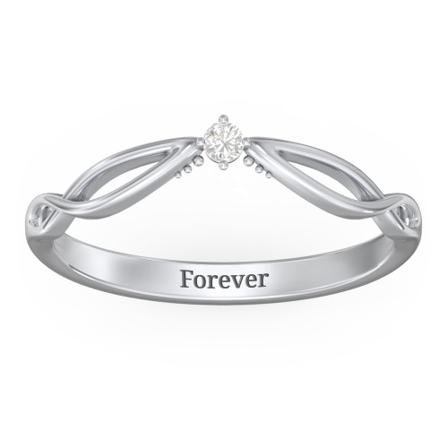 Celtic Gemstone Contour Wedding Band