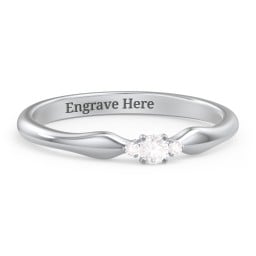 Dainty Trinity Stone Promise Ring