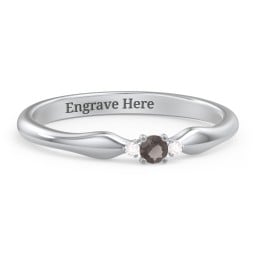 Dainty Trinity Stone Promise Ring