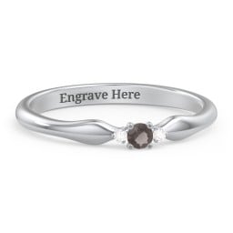 Dainty Trinity Stone Promise Ring