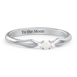 Dainty Trinity Stone Promise Ring