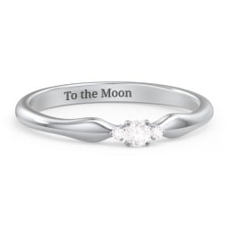 Dainty Trinity Stone Promise Ring