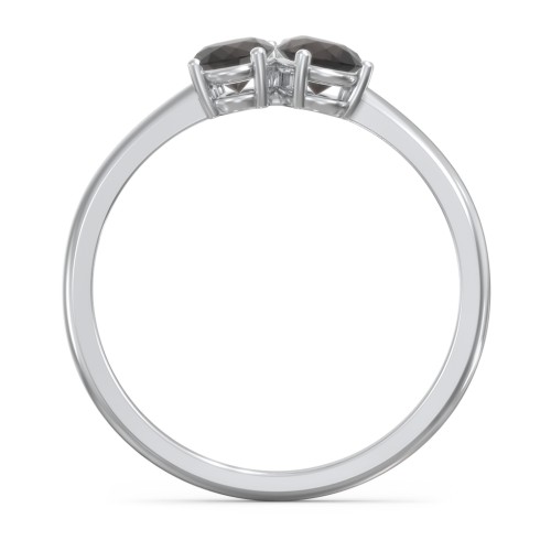 Toi et Moi Oval and Pear Gemstone Ring