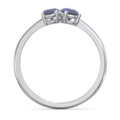 Toi et Moi Oval and Pear Gemstone Ring