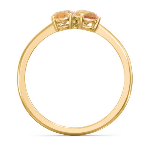 Toi et Moi Oval and Pear Gemstone Ring