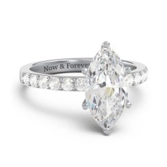 2 ct. Marquise CZ Engagement Ring with Accents