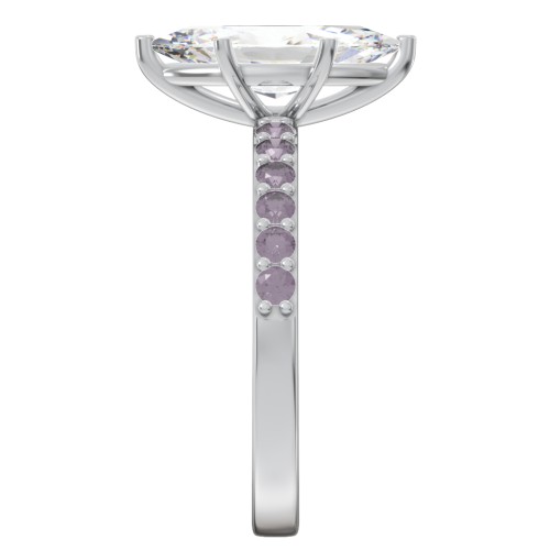2 ct. Marquise CZ Engagement Ring with Accents