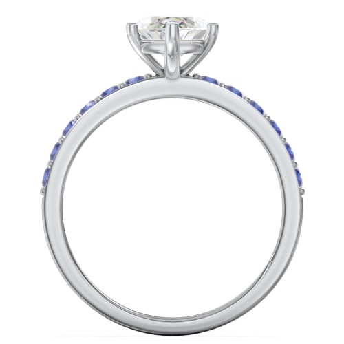 2 ct. Marquise CZ Engagement Ring with Accents