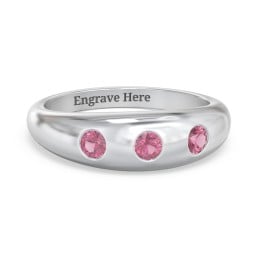 Round Stone Dome Ring