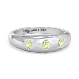 Round Stone Dome Ring