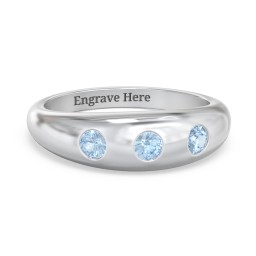 Round Stone Dome Ring