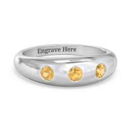 Round Stone Dome Ring