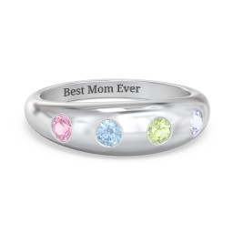 Round Stone Dome Ring