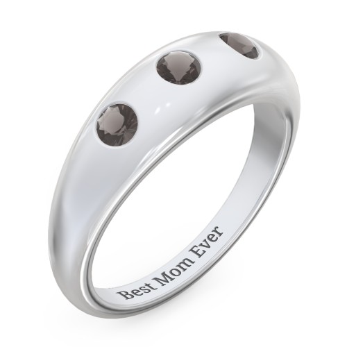 Round Stone Dome Ring