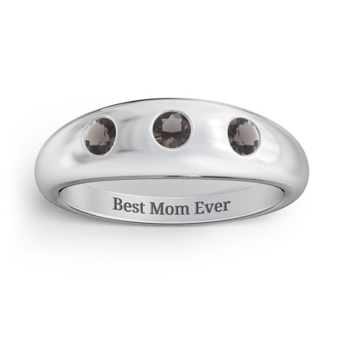 Round Stone Dome Ring