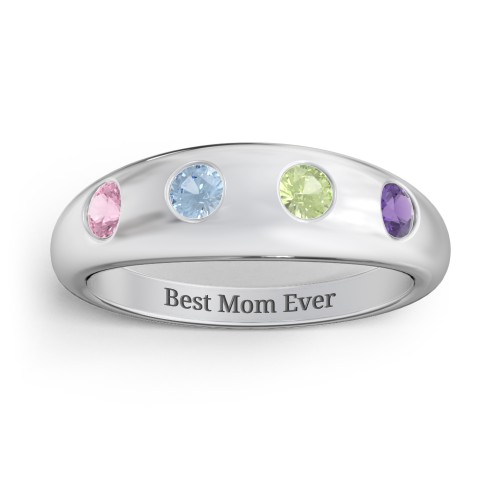 Round Stone Dome Ring