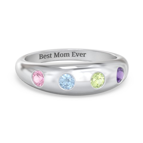 Round Stone Dome Ring