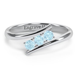 1 - 5 Birthstone Bypass Ring