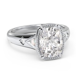 Elongated Cushion "Golden Era" Ring with Birthstones