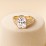 Elongated Cushion "Golden Era" Ring with Birthstones – Sterling Silver with Cubic Zirconia, Blue Sapphire, and White Premium Zirconia