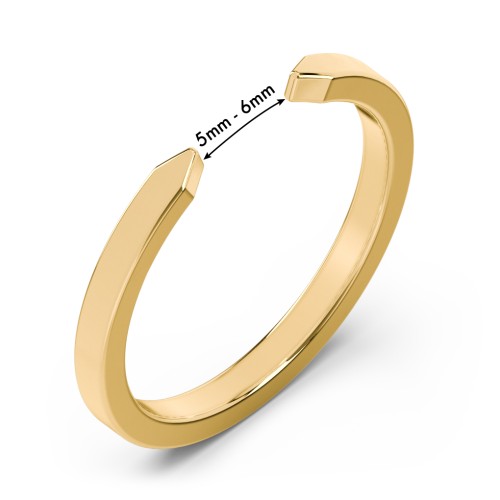 Narrow Essential Open Cuff Band Ring - Small Gap – 18K Gold Plated Silver