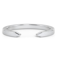 Narrow Essential Open Cuff Band Ring - Small Gap – Sterling Silver