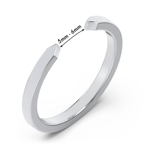 Narrow Essential Open Cuff Band Ring - Small Gap – Sterling Silver