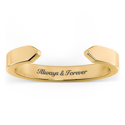 Wide Essential Open Cuff Band Ring - Medium Gap – 18K Gold Plated Silver