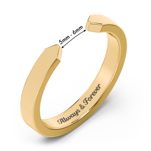 Wide Essential Open Cuff Band Ring - Small Gap – 18K Gold Plated Silver