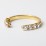 Round Birthstone Open Cuff Ring – 9kt White Gold with Garnet