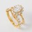 Round Birthstone Open Cuff Ring – 9kt Yellow Gold with Alexandrite