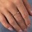 Baguette & Round Accent Open Cuff Ring – 9kt White Gold with Cubic Zirconia