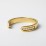 Wide Pavé Open Cuff Ring – 18K Gold Plated Silver with Amethyst Premium Zirconia