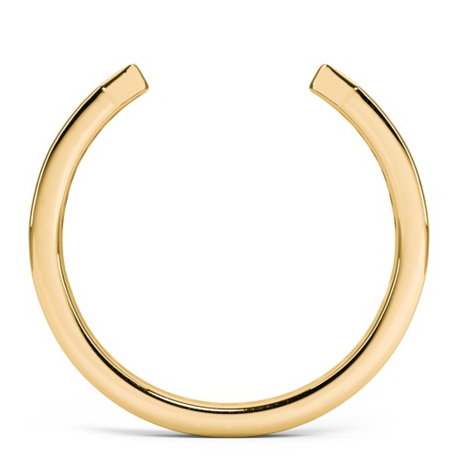 Wide Pavé Open Cuff Ring – 18K Gold Plated Silver with Diamond