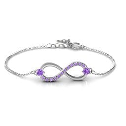 Double Stone Infinity Accent Bracelet