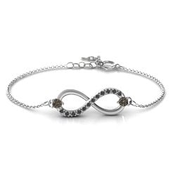 Double Stone Infinity Accent Bracelet