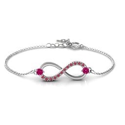 Double Stone Infinity Accent Bracelet