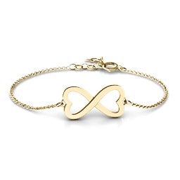 Double Heart Infinity Bracelet