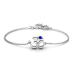 Om - Sound of Universe Bracelet with Round Stone